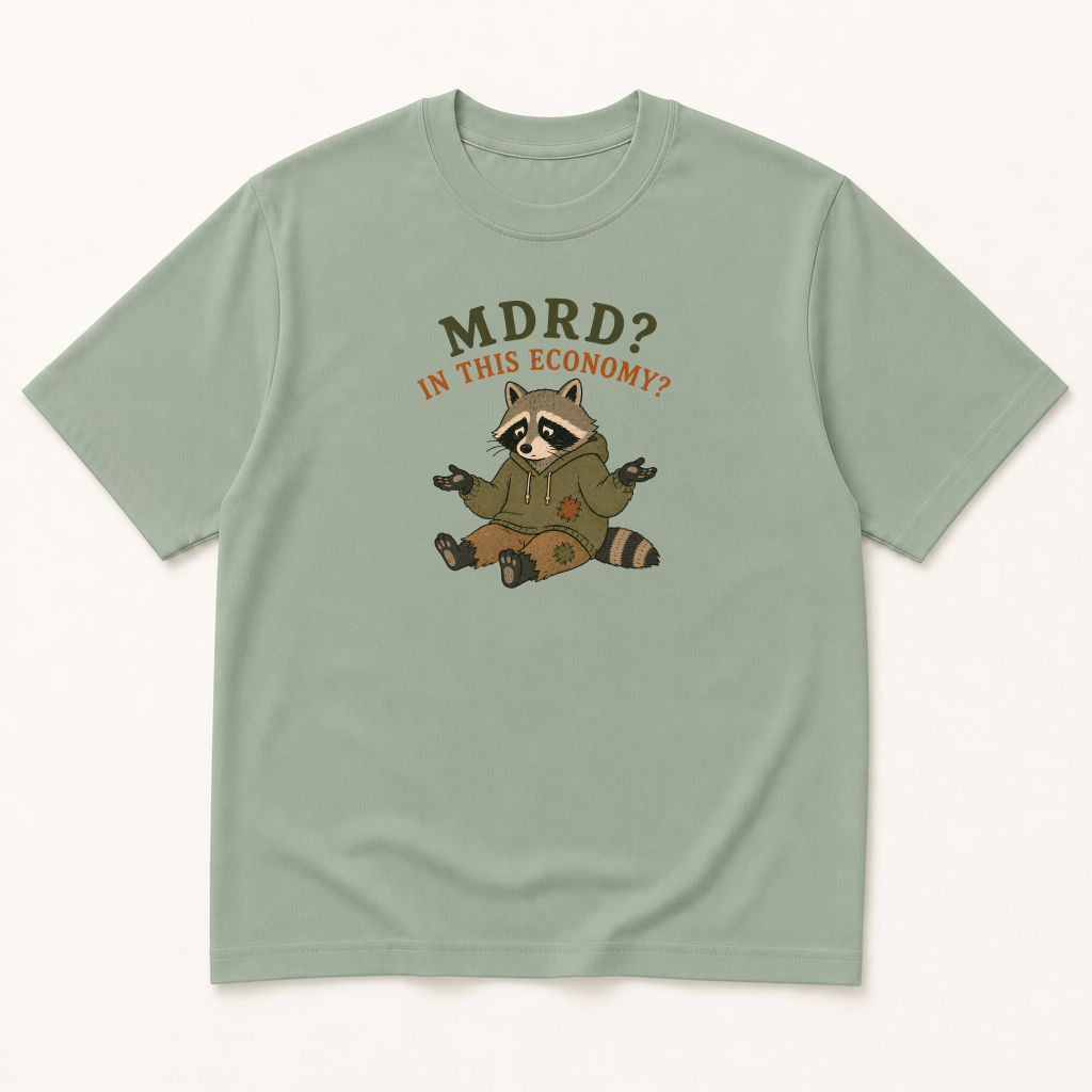 Alternate view of the 'MDRD in This Economy' garment-dyed t-shirt.