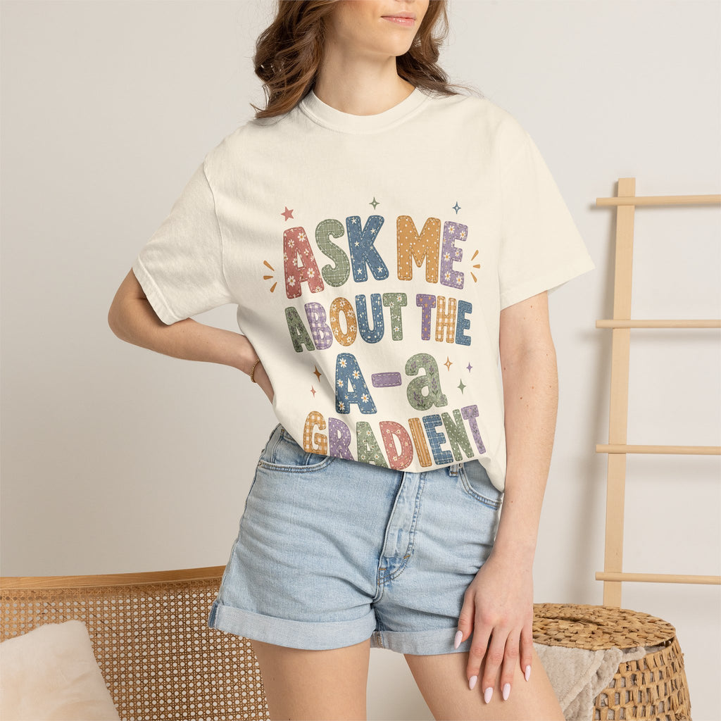 A-a Gradient Bright Faux Patchwork T-Shirt