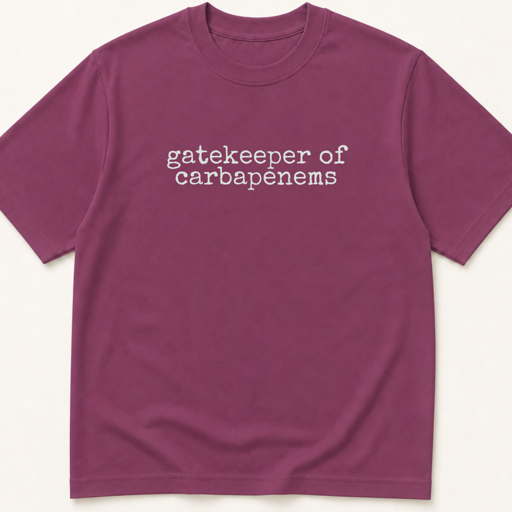 Alternate view of the 'Gatekeeper of Carbapenems' garment-dyed t-shirt.