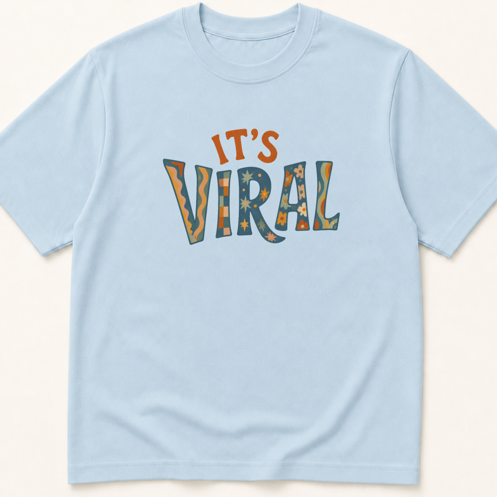 Alternate view of the 'It's Viral' garment-dyed t-shirt.