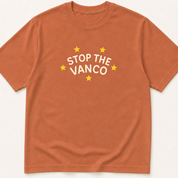 Alternate view of the 'Stop the Vanco' garment-dyed t-shirt.