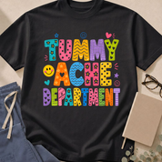 Alternate view of the "Tummy Ache Department" garment-dyed pediatrics t-shirt