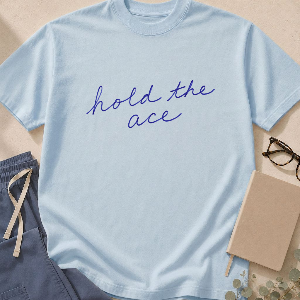 Alternate view of the "Hold the ACE" garment-dyed nephrology t-shirt.