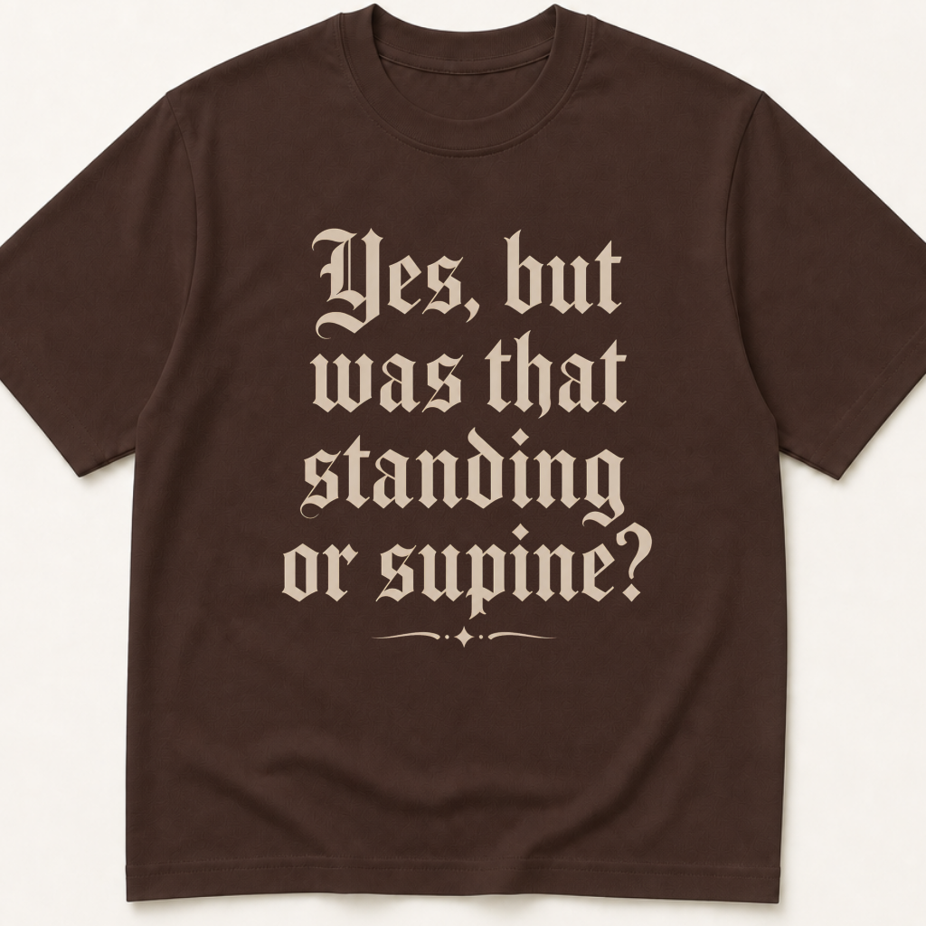 Alternate view of the 'Standing or Supine' garment-dyed t-shirt.