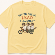 Alternate view of the 'Off to Check Lead Placement' garment-dyed t-shirt.