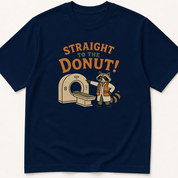 Garment-dyed unisex t-shirt printed with 'Straight to the Donut' — Emergency Medicine humor tee for Nursing and Radiology professionals.