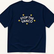 Garment-dyed unisex t-shirt printed with 'Stop the Vanco' — Infectious Disease humor tee for Internal Medicine, Nephrology, and Pharmacy professionals.