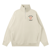 Light gray quarter-zip sweatshirt with 'Full Circle Moment' Circle of Willis design