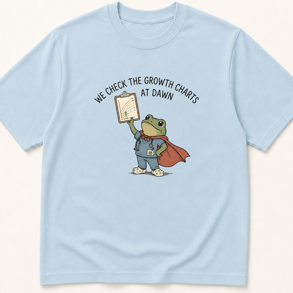 Alternate view of the 'Check the Growth Charts at Dawn' garment-dyed t-shirt.