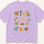 Alternate view of the 'Sticker Distribution Unit' garment-dyed t-shirt.