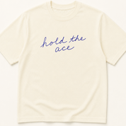 Garment-dyed unisex t-shirt printed with 'Hold the ACE' — Cardiology humor tee for Internal Medicine, Nephrology, and Pharmacy professionals.