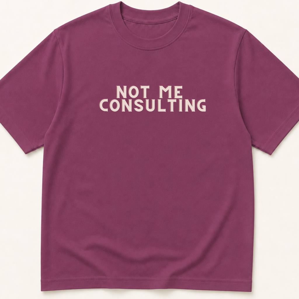 Alternate view of the 'Not Me, Consulting' garment-dyed t-shirt.