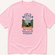 Alternate view of the illustrated Life is Better With a Wide Therapeutic Window garment-dyed t-shirt.
