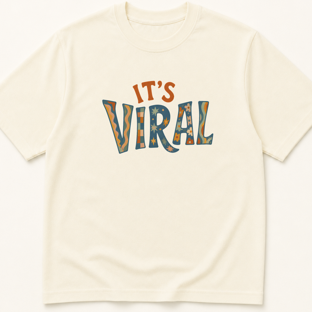 Garment-dyed unisex t-shirt printed with 'It's Viral' — Family Medicine humor tee for Infectious Disease, Pediatrics, and Primary Care professionals.