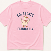 Alternate view of the 'Correlate Clinically' garment-dyed t-shirt.