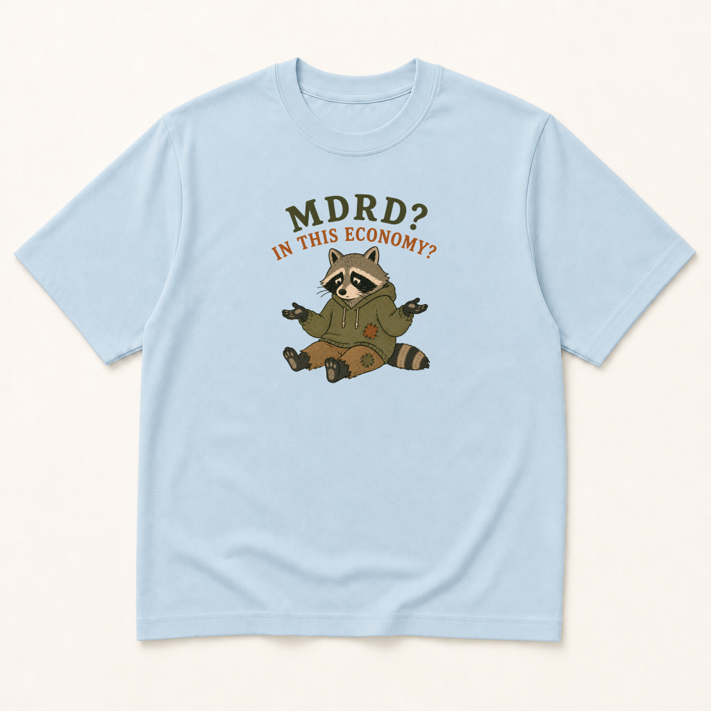 Alternate view of the 'MDRD in This Economy' garment-dyed t-shirt.