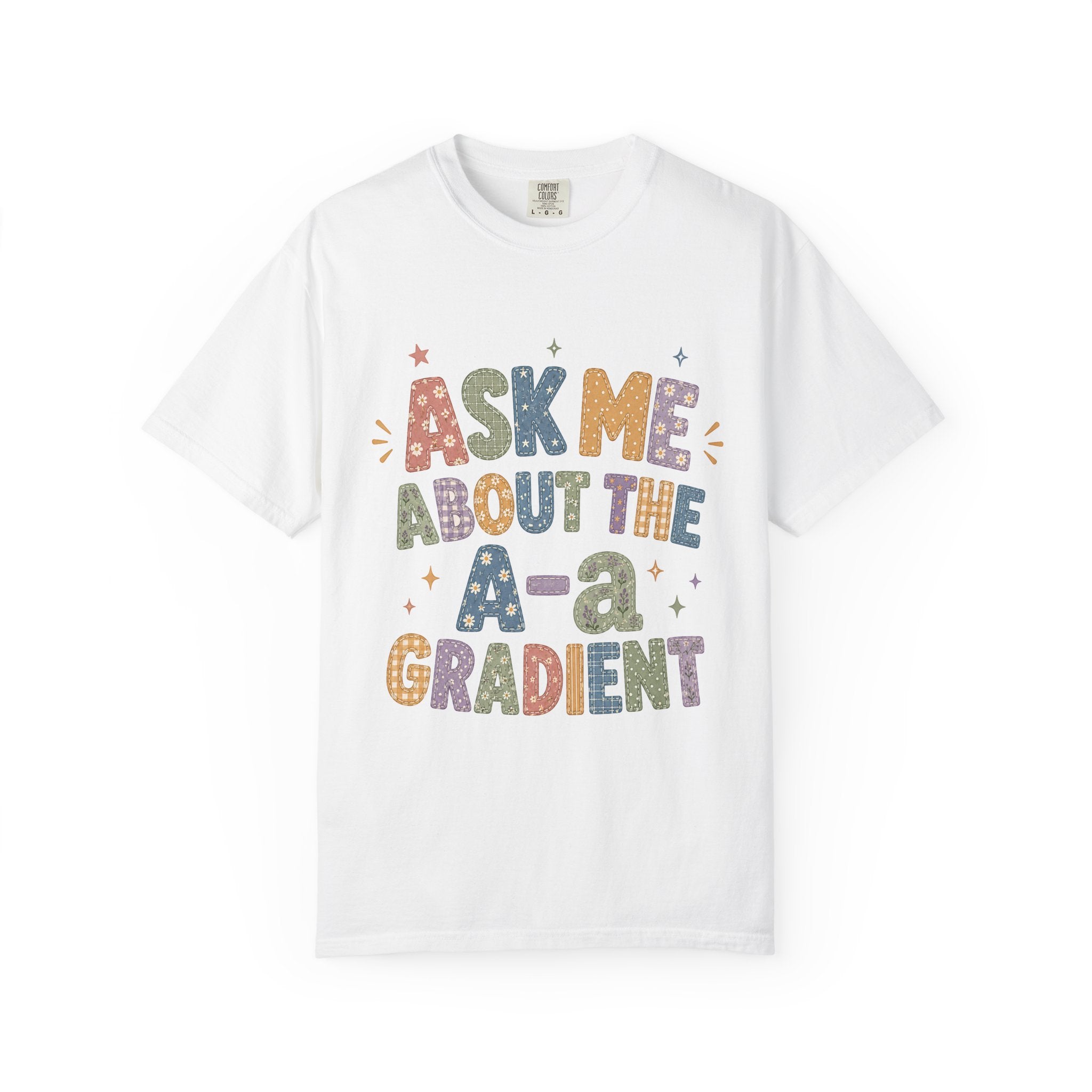 A-a Gradient Bright Faux Patchwork T-Shirt