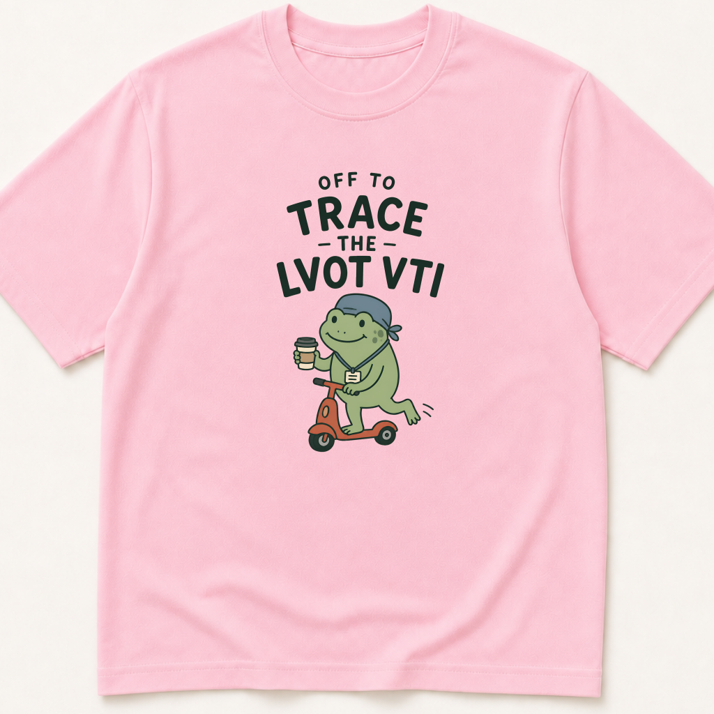 Alternate view of the 'Off to Trace the LVOT VTI' garment-dyed t-shirt.