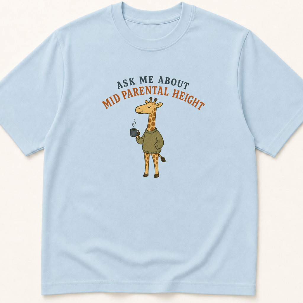 Alternate view of the 'Ask Me About Midparental Height' garment-dyed t-shirt.