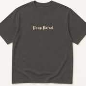 Alternate view of the 'Poop Patrol' garment-dyed t-shirt.