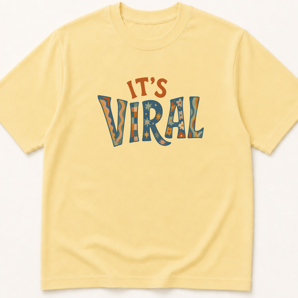 Alternate view of the 'It's Viral' garment-dyed t-shirt.