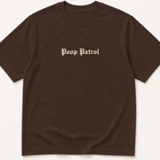 Alternate view of the 'Poop Patrol' garment-dyed t-shirt.