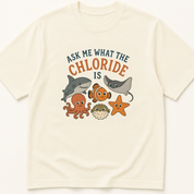 Alternate view of the 'Ask Me What the Chloride Is' garment-dyed t-shirt.