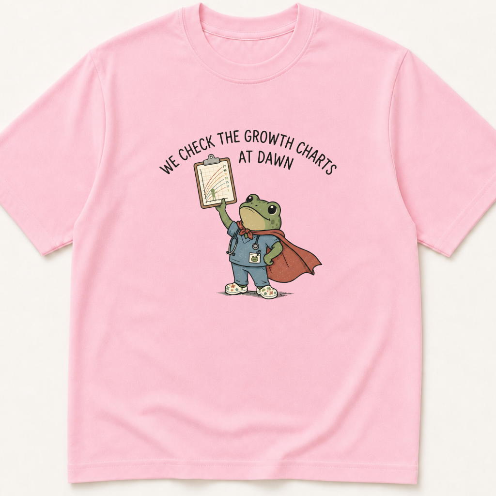Alternate view of the 'Check the Growth Charts at Dawn' garment-dyed t-shirt.