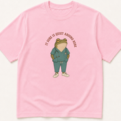 Alternate view of the illustrated It Sure Is Quiet Around Here Frog garment-dyed t-shirt.