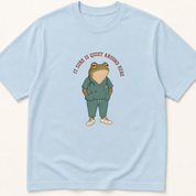 Alternate view of the illustrated It Sure Is Quiet Around Here Frog garment-dyed t-shirt.