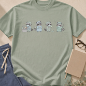Alternate view of the Scrubbing In Raccoon garment-dyed operating room t-shirt.