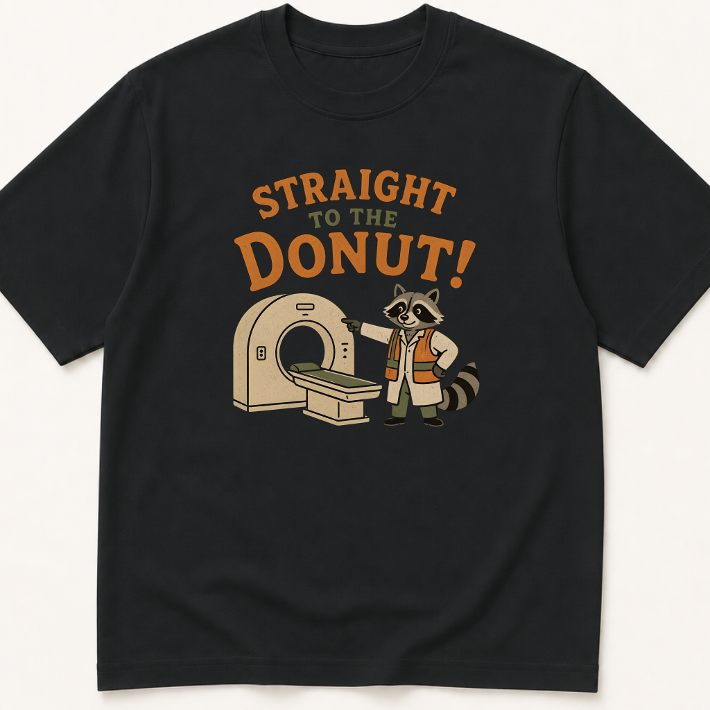 Alternate view of the 'Straight to the Donut' garment-dyed t-shirt.