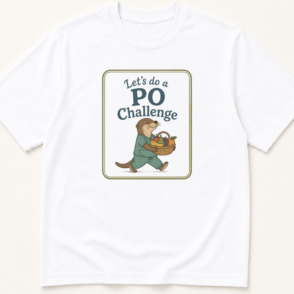 Alternate view of the 'Let's Do a PO Challenge' garment-dyed t-shirt.