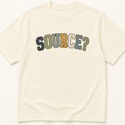 Garment-dyed unisex t-shirt printed with 'Source' — Critical Care humor tee for Infectious Disease and Internal Medicine professionals.