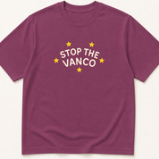 Alternate view of the 'Stop the Vanco' garment-dyed t-shirt.