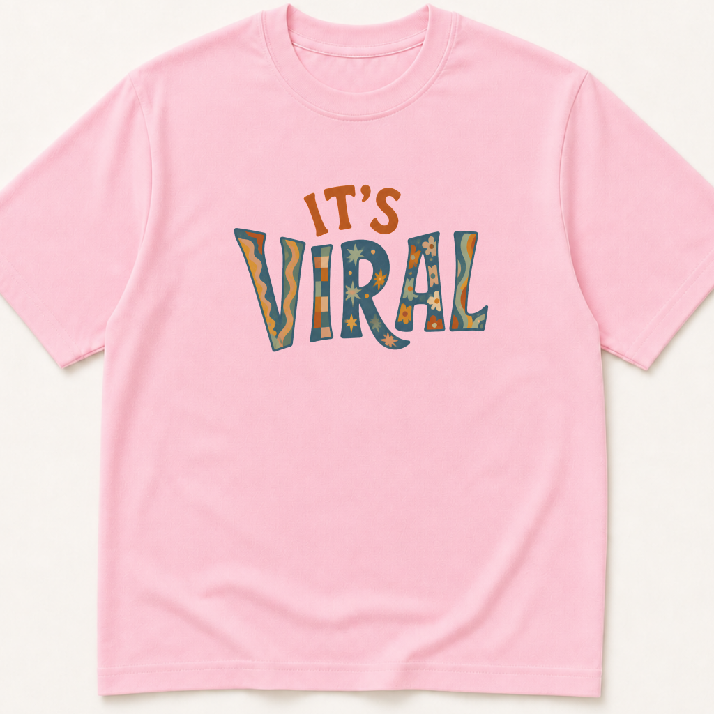 Alternate view of the 'It's Viral' garment-dyed t-shirt.