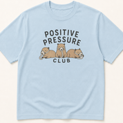 Alternate view of the illustrated Positive Pressure Club Capybara with CPAPs garment-dyed t-shirt.