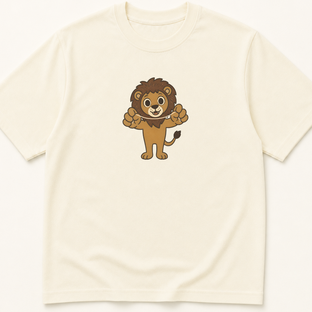 Garment-dyed unisex t-shirt featuring an illustrated Lion with Floss design — a Dental humor tee.