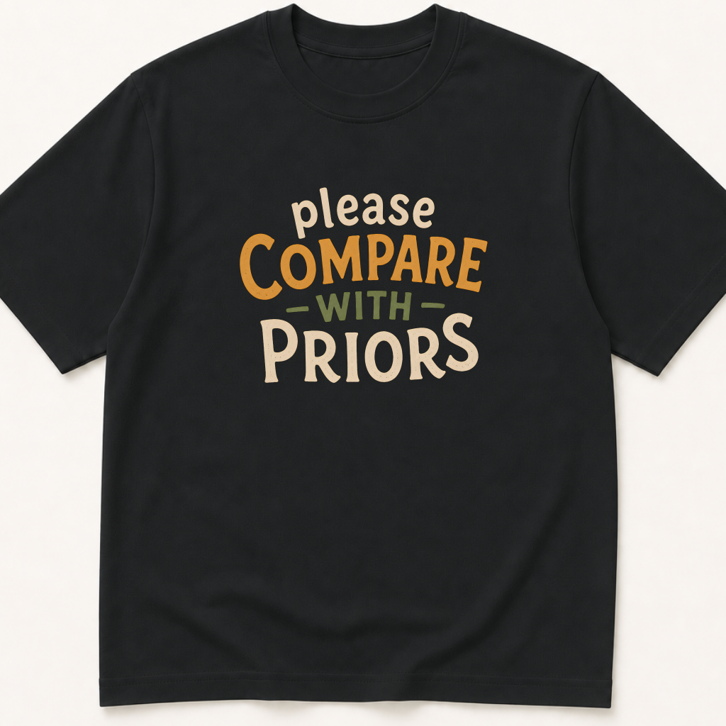 Alternate view of the illustrated Please Compare With Priors garment-dyed t-shirt.