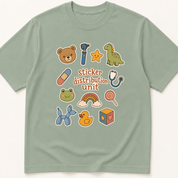 Alternate view of the 'Sticker Distribution Unit' garment-dyed t-shirt.