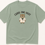Alternate view of the illustrated Cardi-OWL-ogist garment-dyed t-shirt.