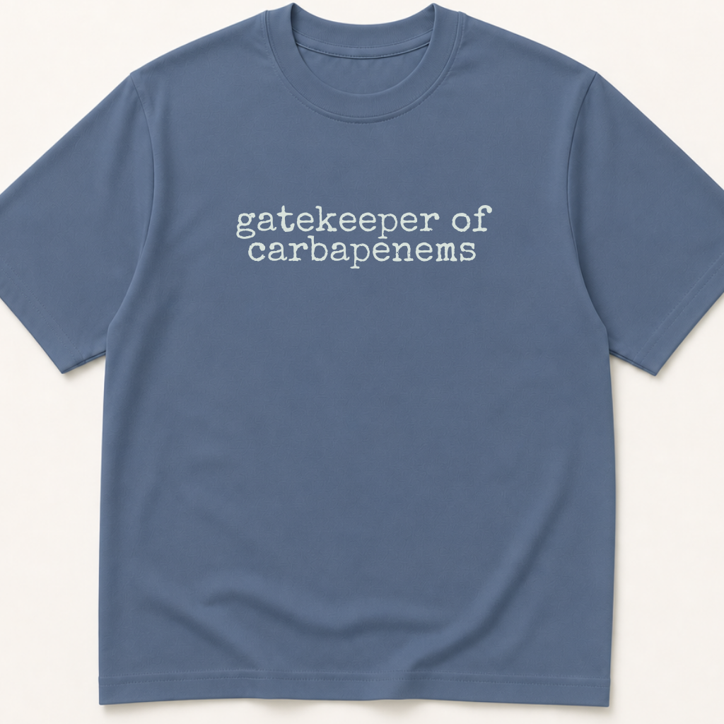 Alternate view of the 'Gatekeeper of Carbapenems' garment-dyed t-shirt.