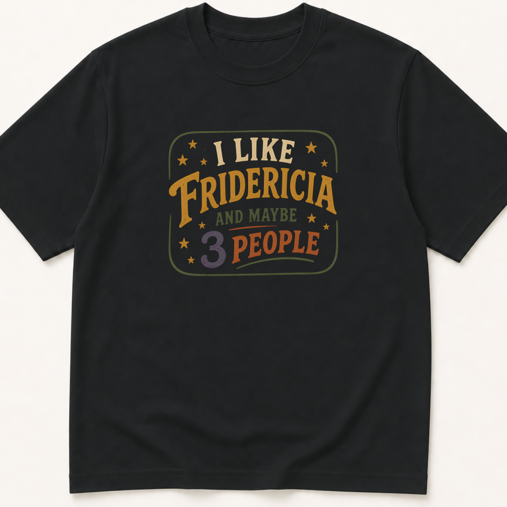 Garment-dyed unisex t-shirt printed with 'I Like Fridericia and Maybe 3 People' — Cardiology humor tee for Electrophysiology, Emergency Medicine, and Nursing professionals.