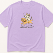 Garment-dyed unisex t-shirt printed with 'Always Time for a Monofilament Exam' — Endocrinology humor tee for Family Medicine, Internal Medicine, and Nursing professionals.