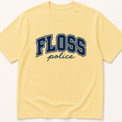 Alternate view of the 'Floss Police' garment-dyed t-shirt.