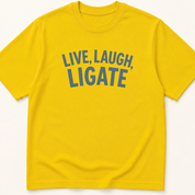 Alternate view of the 'Live Laugh Ligate' garment-dyed t-shirt.