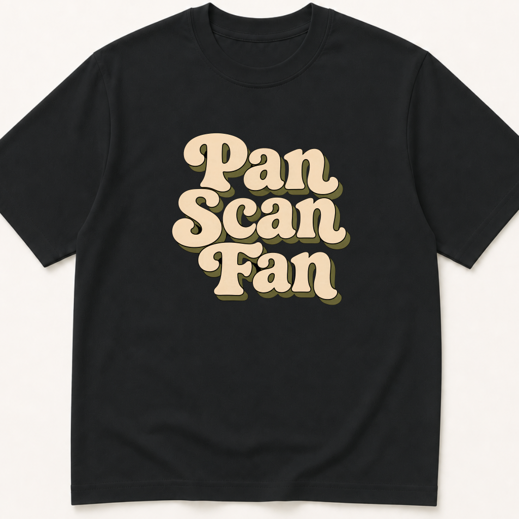 Garment-dyed unisex t-shirt printed with 'Pan Scan Fan' — Critical Care humor tee for Emergency Medicine, Radiology, and Trauma Surgery professionals.