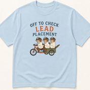 Alternate view of the 'Off to Check Lead Placement' garment-dyed t-shirt.