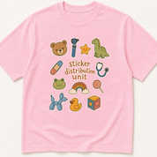 Alternate view of the 'Sticker Distribution Unit' garment-dyed t-shirt.