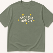 Alternate view of the 'Stop the Vanco' garment-dyed t-shirt.